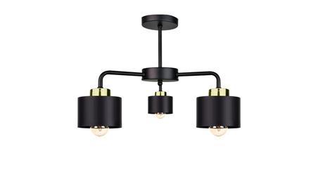 Lampa sufitowa nowoczesna 3x E27 SIMPLY BLACK/GOLD-87826