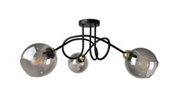 Lampa sufitowa nowoczesna 3xE27 RING BLACK/GOLD-87833