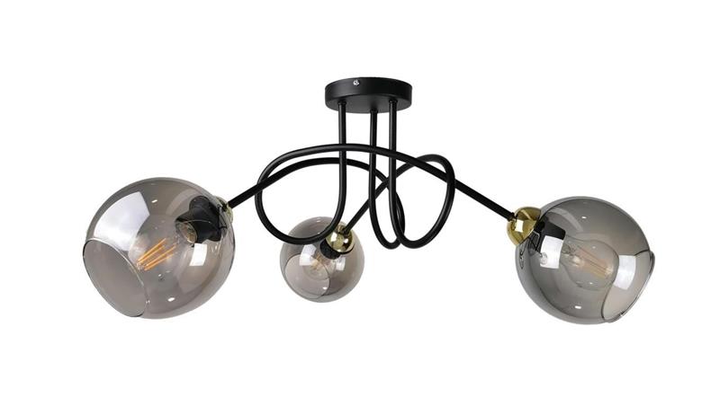Lampa sufitowa nowoczesna 3xE27 RING BLACK/GOLD-87833 Lampa sufitowa nowoczesna 3xE27 RING BLACK/GOLD-87833