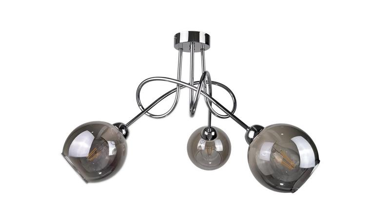 Lampa sufitowa nowoczesna 3xE27 RING SILVER-87831