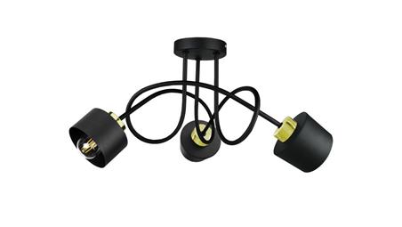 Lampa sufitowa nowoczesna 3xE27 SIMPLY BLACK/GOLD-87920