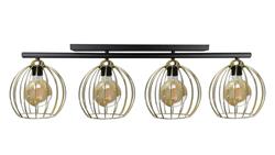 Lampa sufitowa nowoczesna 4xE27 BACCA BLACK/GOLD-87835