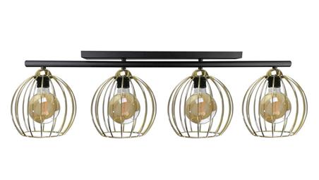 Lampa sufitowa nowoczesna 4xE27 BACCA BLACK/GOLD-87835
