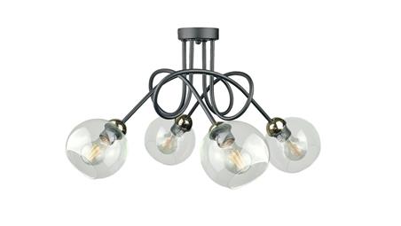 Lampa sufitowa nowoczesna 4xE27 EVIE BLACK/GOLD-87841