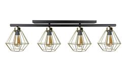 Lampa sufitowa nowoczesna 4xE27 FEBRIS BLACK/GOLD-87843