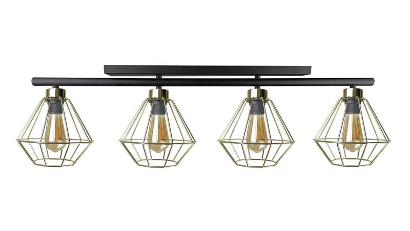 Lampa sufitowa nowoczesna 4xE27 FEBRIS BLACK/GOLD-87843