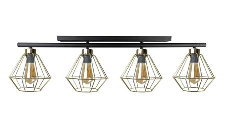 Lampa sufitowa nowoczesna 4xE27 FEBRIS BLACK/GOLD-87843