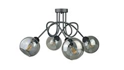 Lampa sufitowa nowoczesna 4xE27 RING BLACK-87846