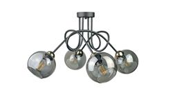 Lampa sufitowa nowoczesna 4xE27 RING BLACK/GOLD-87844