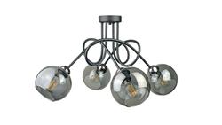 Lampa sufitowa nowoczesna 4xE27 RING BLACK/SILVER-87845