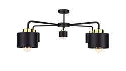 Lampa sufitowa nowoczesna 5x E27 SIMPLY BLACK/GOLD-87857