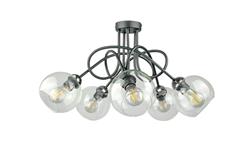 Lampa sufitowa nowoczesna 5xE27 EVIE BLACK/SILVER-87863