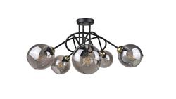 Lampa sufitowa nowoczesna 5xE27 RING BLACK/GOLD-87854