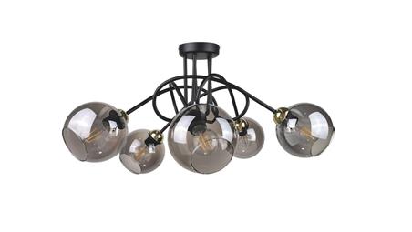 Lampa sufitowa nowoczesna 5xE27 RING BLACK/GOLD-87854