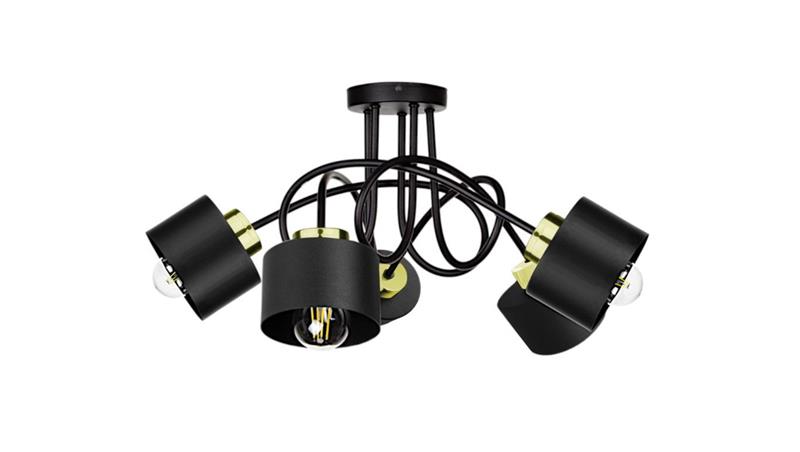 Lampa sufitowa nowoczesna 5xE27 SIMPLY BLACK/GOLD-87855 Lampa sufitowa nowoczesna 5xE27 SIMPLY BLACK/GOLD-87855