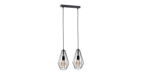 Lampa wisząca loftowa 2xE27 LEX BLACK-87889