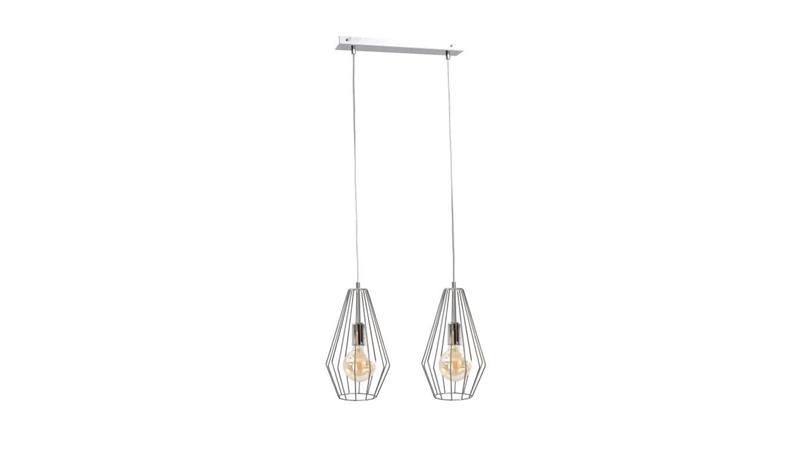 Lampa wisząca loftowa 2xE27 LEX SILVER-87890