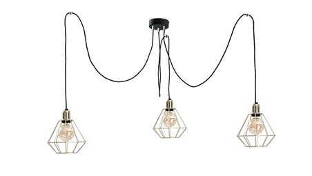Lampa wisząca loftowa 3 xE27 COMO GOLD-87895