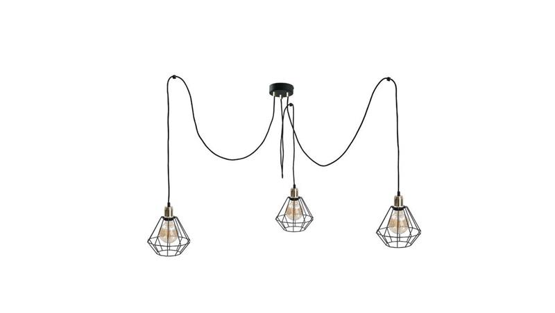 Lampa wisząca loftowa 3 xE27 FOSKAL GOLD-87897