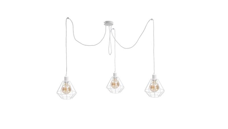 Lampa wisząca loftowa 3 xE27 FOSKAL WHITE-87904