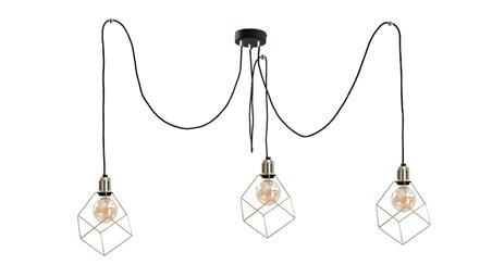 Lampa wisząca loftowa 3 xE27 TAHO GOLD-87900