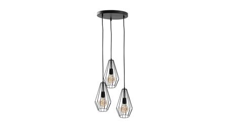 Lampa wisząca loftowa 3x E27 LEX BLACK-87915