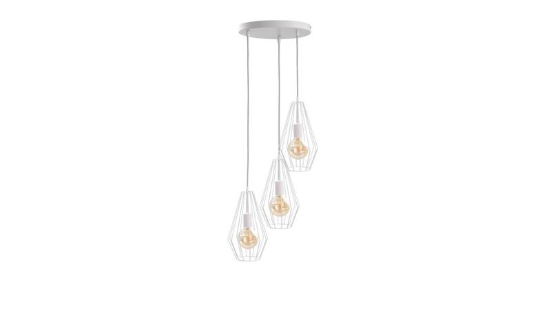 Lampa wisząca loftowa 3x E27 LEX WHITE-87921