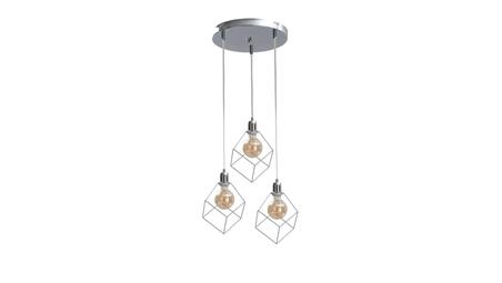 Lampa wisząca loftowa 3x E27 RUBEN SILVER-87922