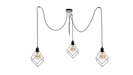 Lampa wisząca loftowa 3x E27 RUBEN WOOD-87923