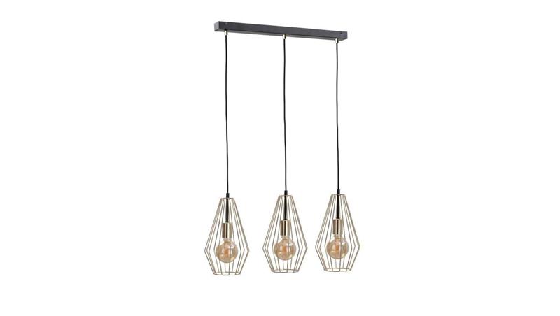 Lampa wisząca loftowa 3xE27 GEO GOLD-87933