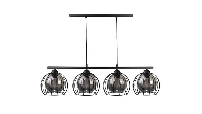 Lampa wisząca nowoczesna 4xE27 STIGMA BLACK LONG-87942