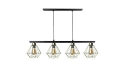 Lampa wisząca nowoczesna 4xE27 FEBRIS BLACK/GOLD LONG-87976