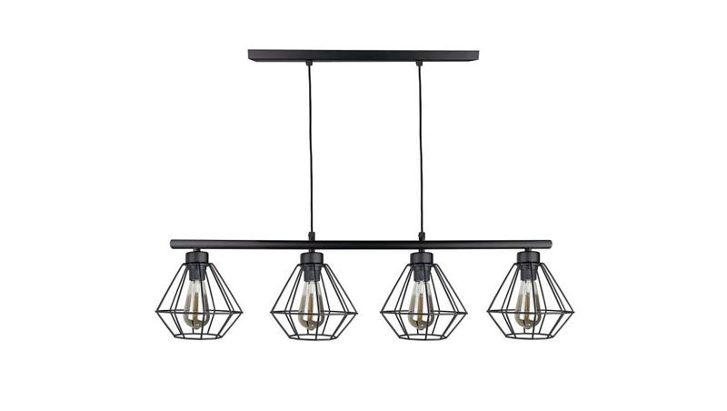 Lampa wisząca nowoczesna 4xE27 FEBRIS BLACK LONG-88001