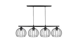 Lampa wisząca nowoczesna 4xE27 BACCA BLACK LONG-87964