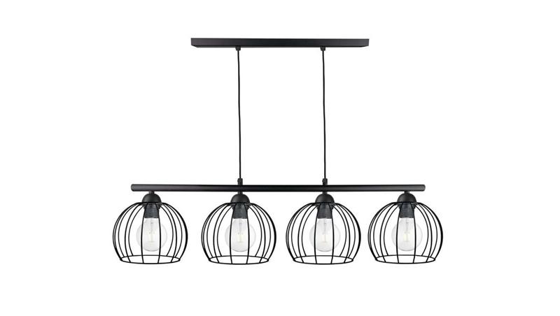 Lampa wisząca nowoczesna 4xE27 BACCA BLACK LONG-87964