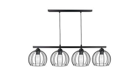 Lampa wisząca nowoczesna 4xE27 BACCA BLACK LONG-87964
