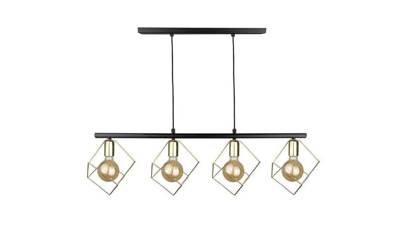Lampa wisząca nowoczesna 4xE27 ARNICA BLACK/GOLD LONG-87946 Lampa wisząca nowoczesna 4xE27 ARNICA BLACK/GOLD LONG-87946