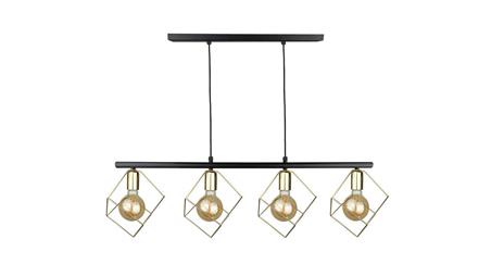 Lampa wisząca nowoczesna 4xE27 ARNICA BLACK/GOLD LONG-87946