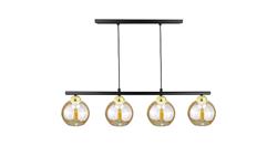 Lampa wisząca nowoczesna 4xE27 AMARUS BLACK/GOLD LONG-87947