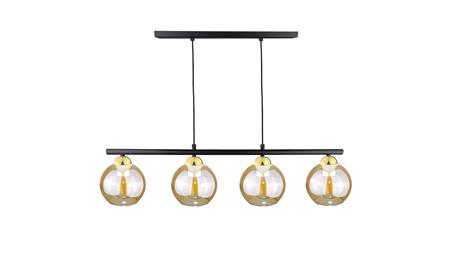 Lampa wisząca nowoczesna 4xE27 AMARUS BLACK/GOLD LONG-87947