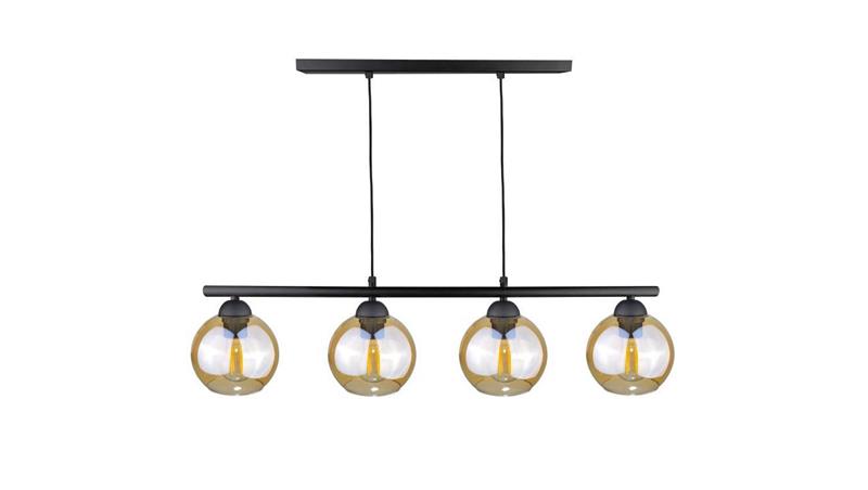 Lampa wisząca nowoczesna 4xE27 AMARUS BLACK LONG-87994
