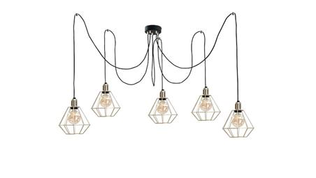 Lampa wisząca loftowa 5xE27 COMO GOLD-87970