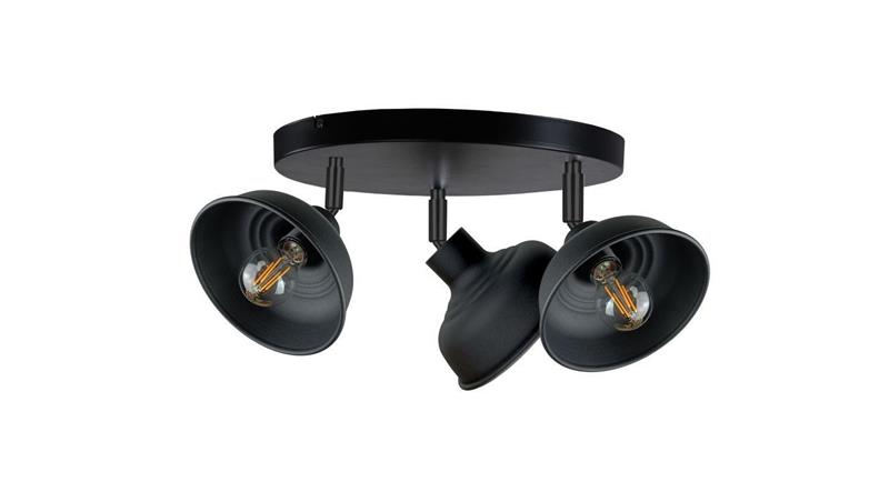 Spot nowoczesny 3x E27 FAUN BLACK-88003