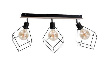Spot loftowy 3xE27 RUBEN WOOD-87968