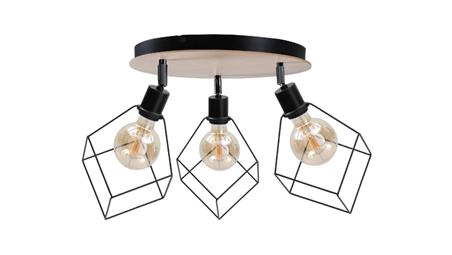 Spot loftowy 3x E27 RUBEN WOOD-87990