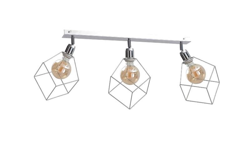 Spot loftowy 3xE27 RUBEN SILVER-88000