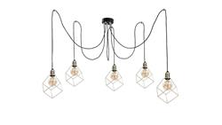 Lampa wisząca loftowa 5xE27 TAHO GOLD-87998
