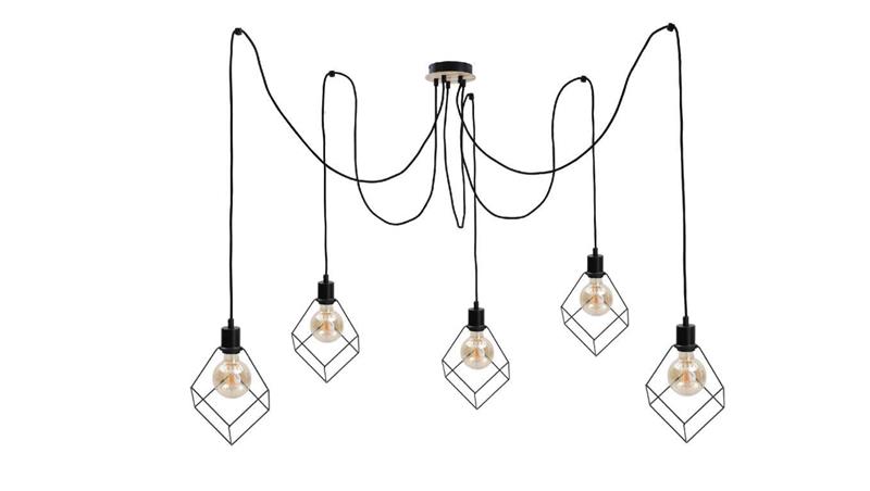 Lampa wisząca loftowa 5xE27 RUBEN WOOD-87955
