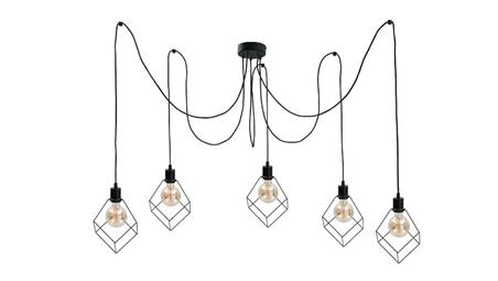 Lampa wisząca loftowa 5xE27 RUBEN BLACK-87962