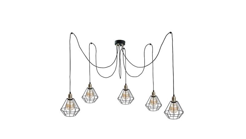 Lampa wisząca loftowa 5xE27 FOSKAL GOLD-87984 Lampa wisząca loftowa 5xE27 FOSKAL GOLD-87984